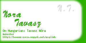nora tavasz business card